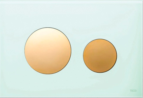 Tece Loop Кнопка смыва для унитаза, клавиши без панели, пластик, цвет: позолоченный 9240668