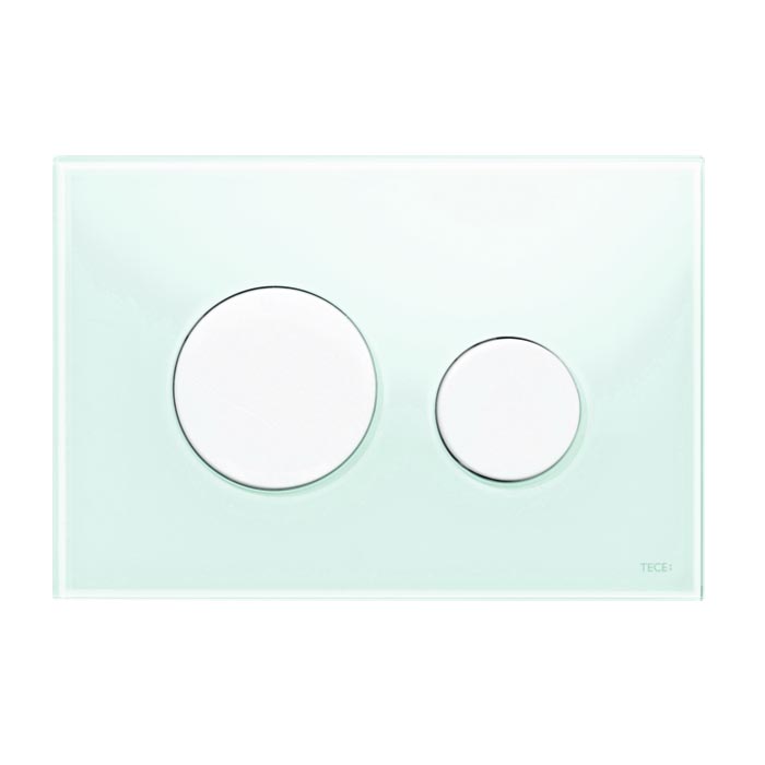 Tece Loop Кнопка смыва для унитаза, стекло, цвет: мятный зеленый/белый 9240651