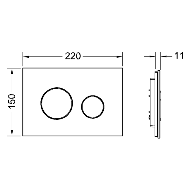 Tece Loop Кнопка смыва для унитаза, стекло, цвет: мятный зеленый/белый 9240651