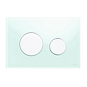 Tece Loop Кнопка смыва для унитаза, стекло, цвет: мятный зеленый/белый 9240651
