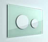 Tece Loop Кнопка смыва для унитаза, стекло, цвет: мятный зеленый/белый 9240651