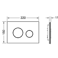 Tece Loop Кнопка смыва для унитаза, стекло, цвет: мятный зеленый/белый 9240651