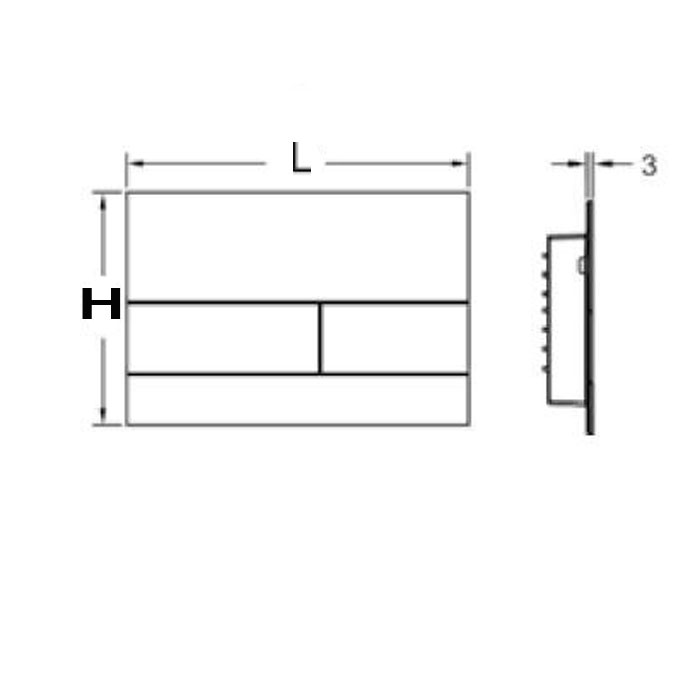 Tece Square Кнопка смыва для унитаза с покр. от отпечатков, стекло, цвет: белый/нерж. сталь, сатин 9240801