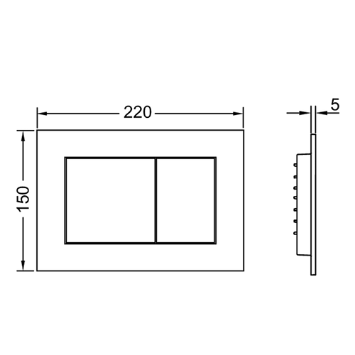 Tece Now Кнопка смыва для унитаза, пластик, цвет: белый 9240400