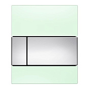 Tece Square Кнопка смыва для писсуара, стекло, цвет: мятный зеленый/хром глянцевый 9242805
