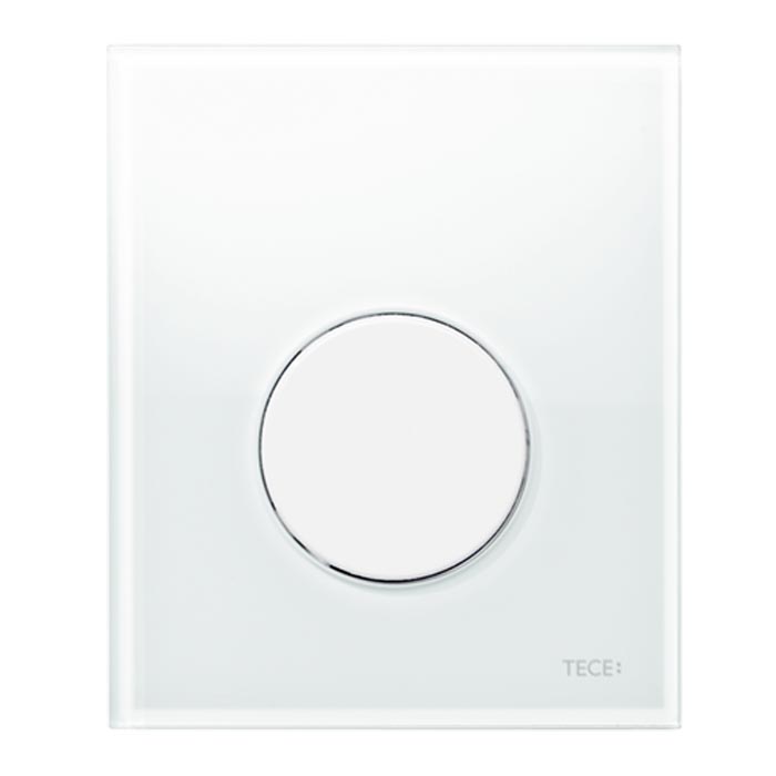 Tece Loop Кнопка смыва для писсуара, стекло, цвет: белый 9242650