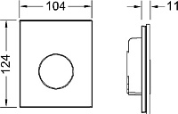 Tece Loop Кнопка смыва для писсуара, стекло, цвет: белый 9242650