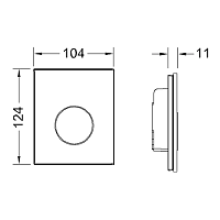 Tece Loop Кнопка смыва для писсуара, стекло, цвет: белый 9242650