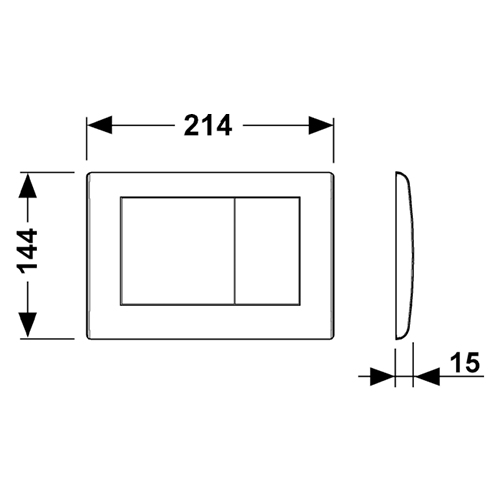 Tece Planus Кнопка смыва для унитаза, металл, цвет: хром глянцевый 9240321