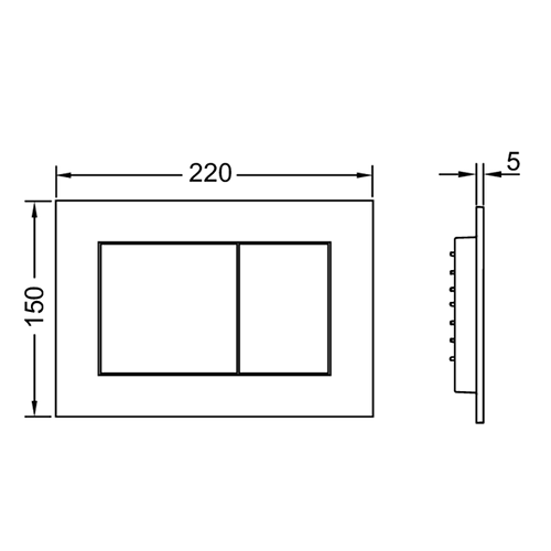 Tece Now Кнопка смыва для унитаза, пластик, цвет: черный 9240403