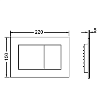Tece Now Кнопка смыва для унитаза, пластик, цвет: черный 9240403