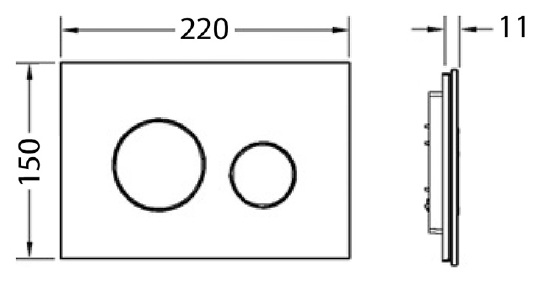 Tece Loop Кнопка смыва для унитаза, стекло, цвет: черный 9240657