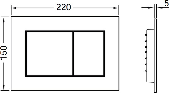 Tece Now Кнопка смыва для унитаза, пластик, цвет: хром матовый 9240402