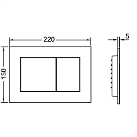 Tece Now Кнопка смыва для унитаза, пластик, цвет: хром матовый 9240402