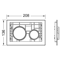 Tece Loop Кнопка смыва для унитаза, клавиши без панели, пластик, цвет: хром матовый 9240665