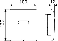 Tece Planus Кнопка смыва для писсуара, металл, бесконтактная, цвет: хром глянцевый 9242353