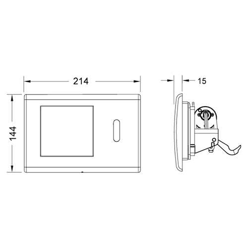 Tece Planus Панель смыва c инфрокрасным датчиком.Латунь.Хром глянцевый 9240353