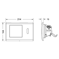 Tece Planus Панель смыва c инфрокрасным датчиком.Латунь.Хром глянцевый 9240353