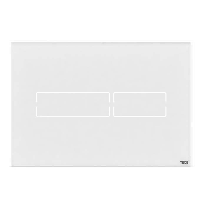 Tece Lux mini Кнопка смыва для унитаза, стекло, сенсорная, цвет: белый глянцевый 9240960