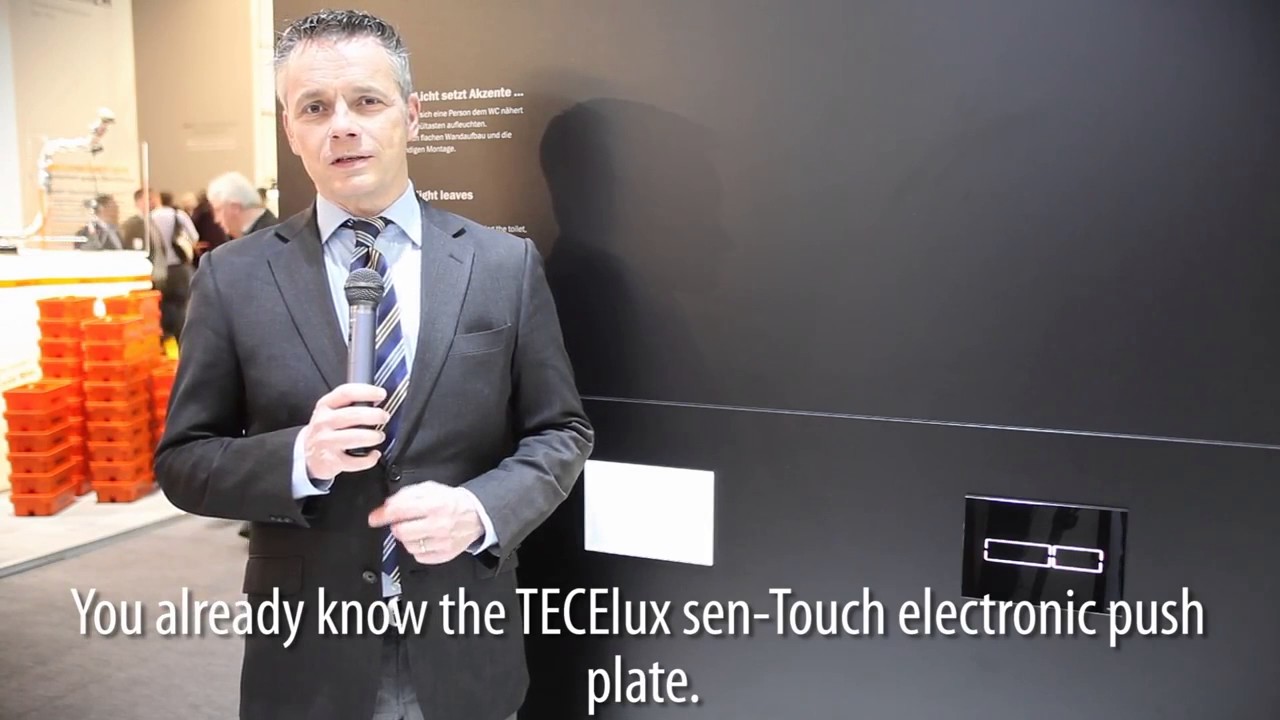 Tece Lux mini Кнопка смыва для унитаза, стекло, сенсорная, цвет: белый глянцевый 9240960