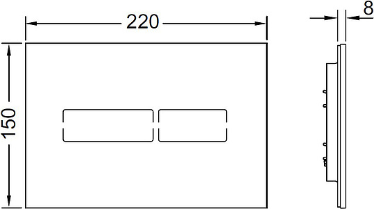 Tece Lux mini Кнопка смыва для унитаза, стекло, сенсорная, цвет: белый глянцевый 9240960