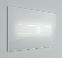 Tece Lux mini Кнопка смыва для унитаза, стекло, сенсорная, цвет: белый глянцевый 9240960