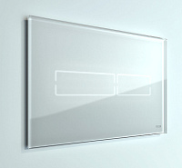 Tece Lux mini Кнопка смыва для унитаза, стекло, сенсорная, цвет: белый глянцевый 9240960