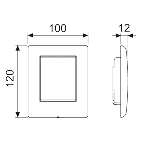 Tece Planus Кнопка смыва для писсуара, металл, цвет: хром глянцевый 9242311