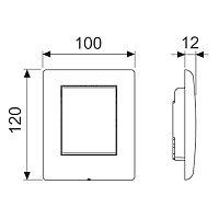 Tece Planus Кнопка смыва для писсуара, металл, цвет: хром глянцевый 9242311