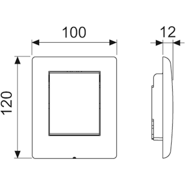 Tece Planus Кнопка смыва для писсуара, металл, цвет: нержавеющая сталь, сатин 9242310