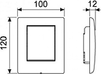 Tece Planus Кнопка смыва для писсуара, металл, цвет: нержавеющая сталь, сатин 9242310