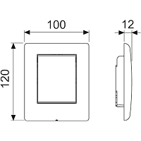 Tece Planus Кнопка смыва для писсуара, металл, цвет: нержавеющая сталь, сатин 9242310