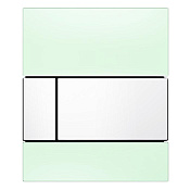 Tece Square Кнопка смыва для писсуара, стекло, цвет: мятный зеленый/белый 9242803