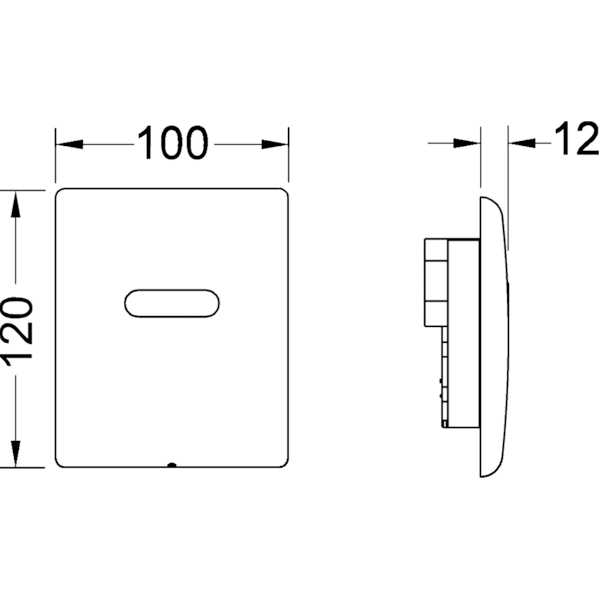 Tece Planus Кнопка смыва для писсуара, металл, бесконтактная, цвет: нержавеющая сталь, сатин 9242350