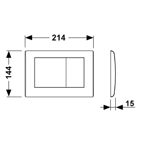 Tece Planus Кнопка смыва для унитаза, металл, цвет: белый матовый 9240322