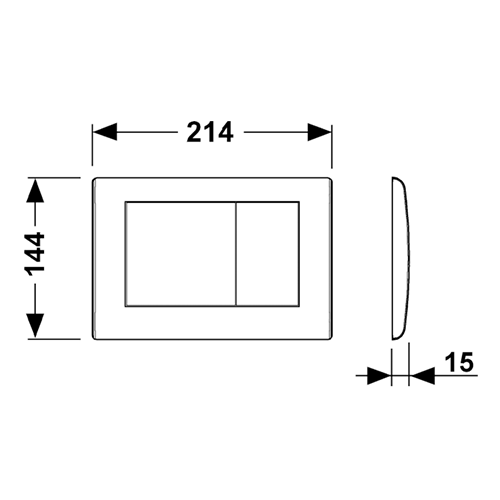 Tece Planus Кнопка смыва для унитаза, металл, цвет: белый глянцевый 9240324