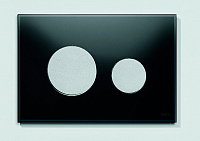 Tece Loop Кнопка смыва для унитаза, стекло, цвет: черный/хром матовый 9240655