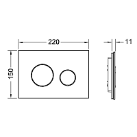 Tece Loop Кнопка смыва для унитаза, стекло, цвет: мятный зеленый/хром матовый 9240652