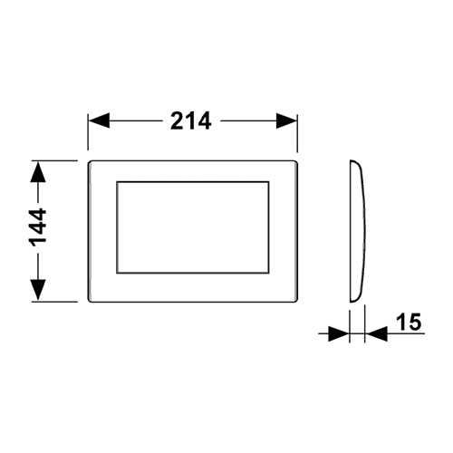 Tece Planus Кнопка смыва для унитаза, металл, цвет: хром глянцевый 9240311