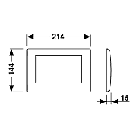 Tece Planus Кнопка смыва для унитаза, металл, цвет: хром глянцевый 9240311