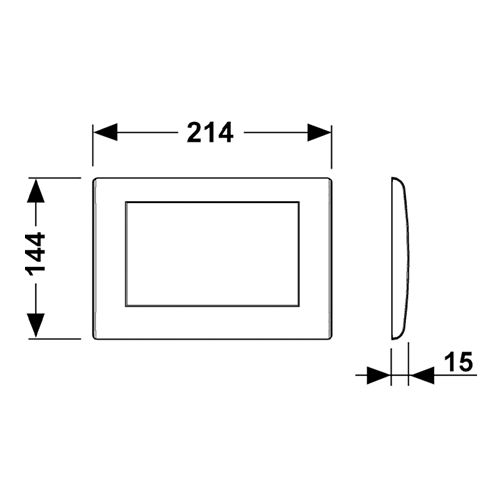 Tece Planus Кнопка смыва для унитаза, металл, цвет: нержавеющая сталь, сатин 9240310