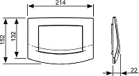 Tece Ambia Кнопка смыва для унитаза, пластик, цвет: хром матовый 9240125