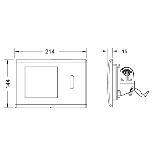 Tece Planus Панель смыва с инфракрасным датчиком, цвет нержавеющая часть 9240350