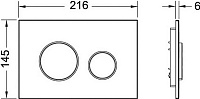 Tece Loop Кнопка смыва для унитаза, пластик, цвет: хром глянцевый 9240921