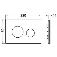 Tece Loop Кнопка смыва для унитаза, внешняя панель без клавиш, стекло, цвет: белый 9240671