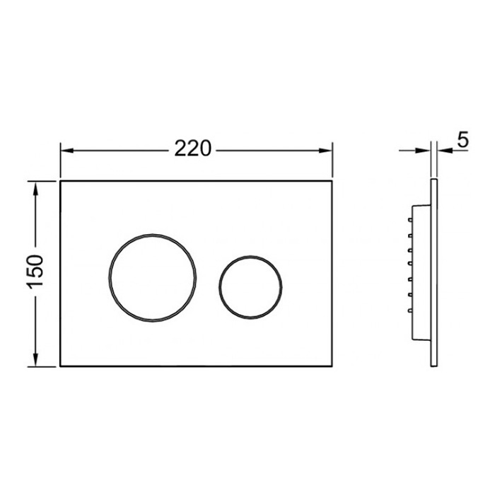 Tece Loop 2 Панель смыва с двумя клавишами, цвет: белый матовый 9240926
