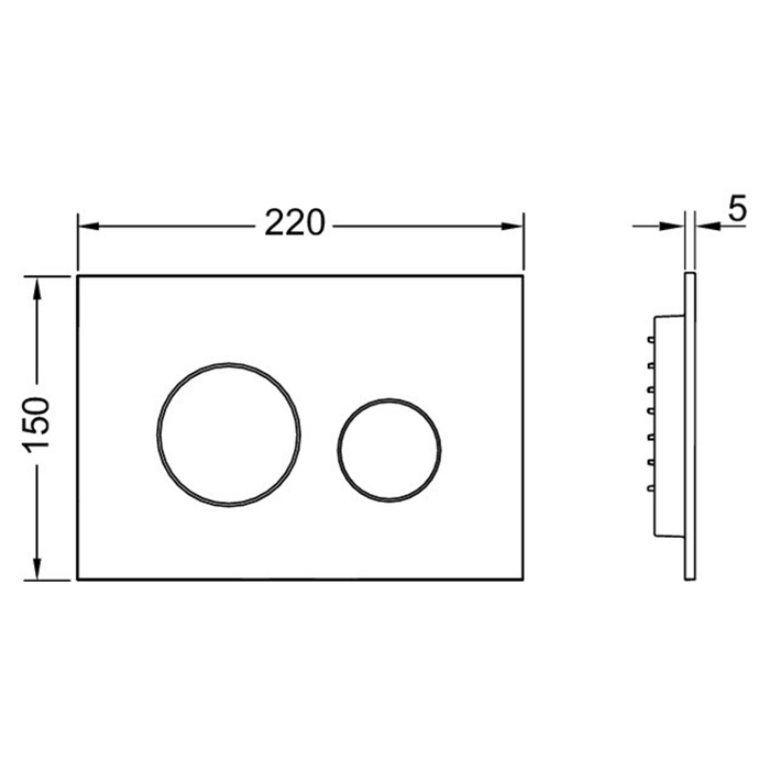 Tece Loop Кнопка смыва для унитаза, пластик, цвет: черный глянцевый 9240924