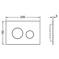 Tece Loop Кнопка смыва для унитаза, пластик, цвет: черный глянцевый 9240924