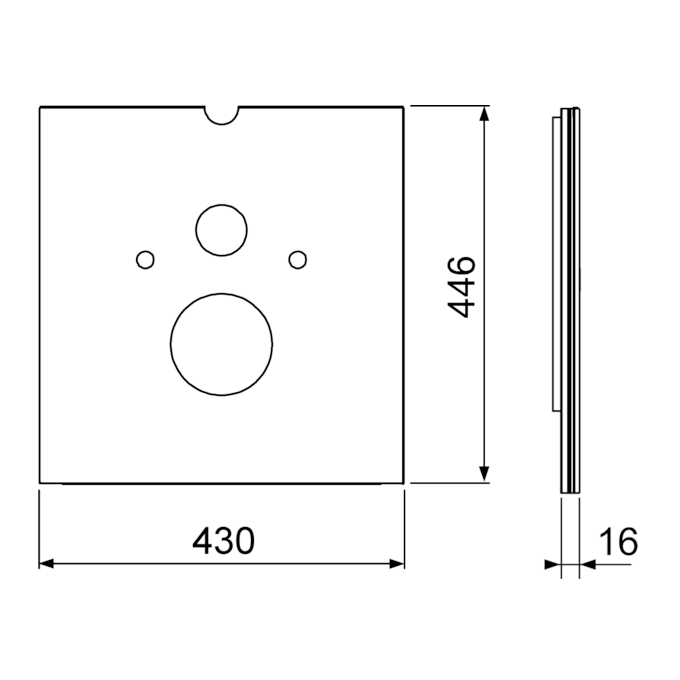 Tece Lux Нижняя панель из стекла для унитаза-биде, цвет: белый глянцевый 9650102