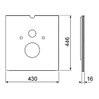 Tece Lux Нижняя панель из стекла для унитаза-биде, цвет: белый глянцевый 9650102